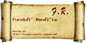Fucskó Renáta névjegykártya