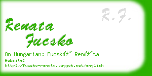 renata fucsko business card